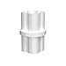 FORMUFIT F114ICO-WH-10 Internal PVC Coupling, Furniture Grade, 1-1/4