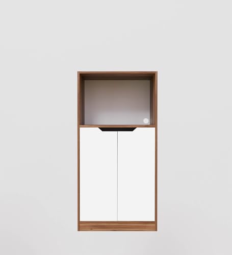 Image of SPYDER CRAFT Magento Multipurpose Floor Standing Cabinets with Microwave Storage Engineered Wood Kitchen Cabinet (Asian)
