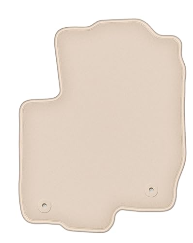 Tapis conducteur velours beige avec dos caoutchouc pour Mitsubishi Colt 2004-2008