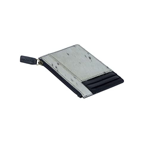 Myra Bag Broadway Women's Wallet - Black and White Cowhide Leather Wallets, Credit Card Holder, Compact Size4