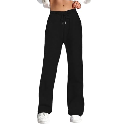 Pantalon de loisirs femme coupe ample jambe droite toutes saisons