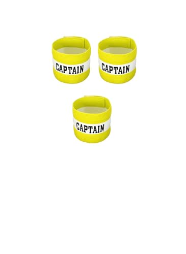 Soccer Team Captain's Arm Band 3 Pack Adult Yellow
