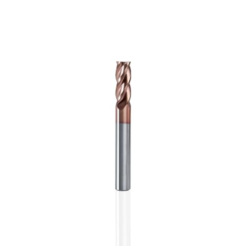 NZ 5/16" 4-Flute TiSiN-Coated Square End Mill, HRC55 CNC Milling Cutter for Hardened Steel, Stainless, Titanium &amp; Cast Iron