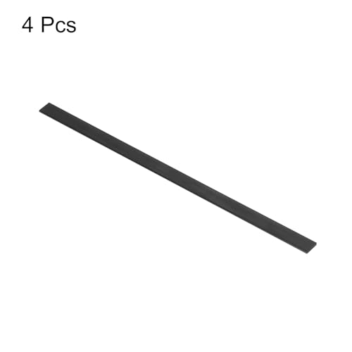 QUARKZMAN 4 Stück Kohlefaserstreifen 2x100mm 200mm Länge Pultrudierte flache Kohlefaserstäbe für Drachen, RC-Flugzeug