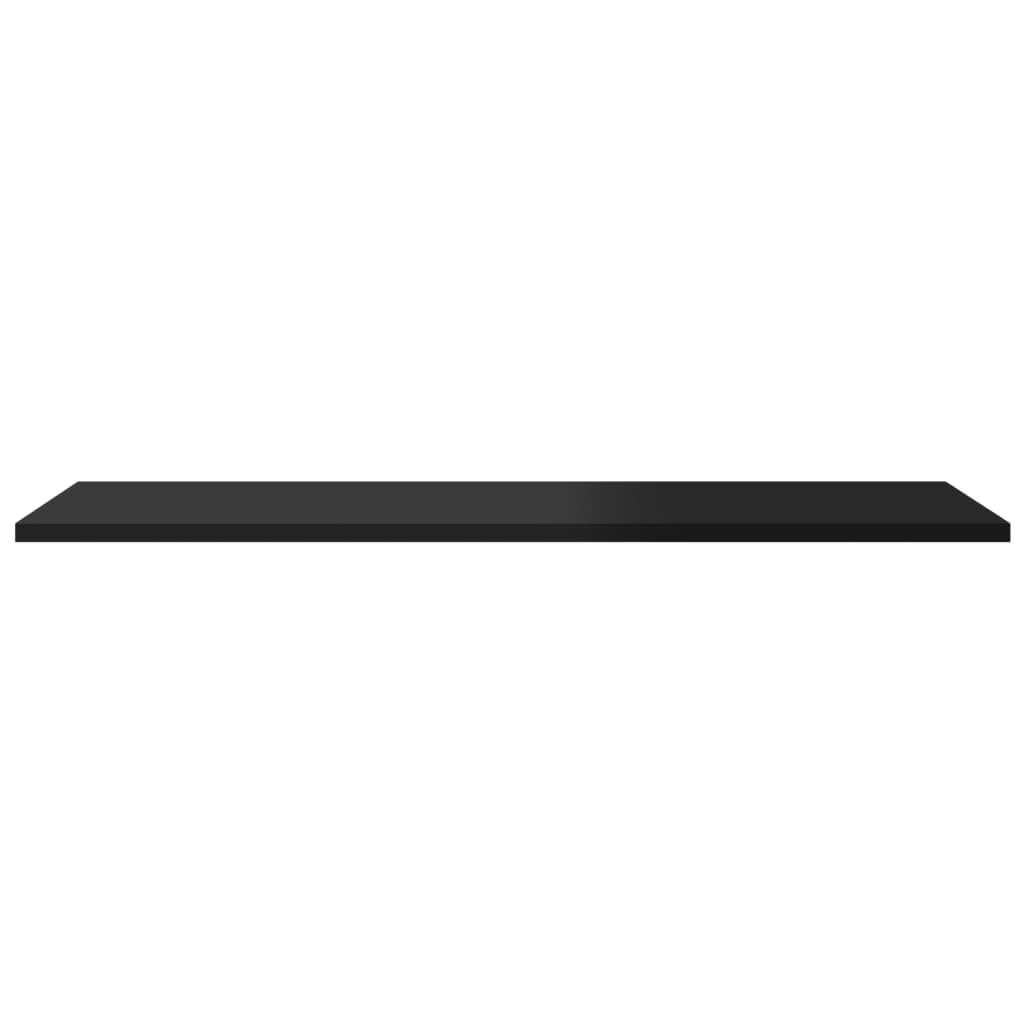 Regał na książki 8 szt. czarny wysoki połysk z materiału drewnopochodnego 80 x 30 x 1,5 cm do systemu regałowego, regał ścienny, regał stojący, możliwość rozszerzenia, przechowywanie bez