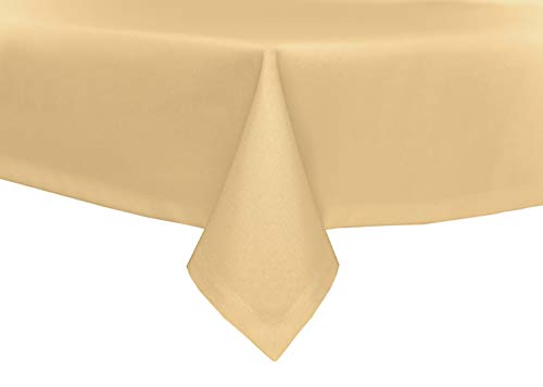 TextilDepot24 - Lotus Effect Garden Tablecloth - Linen Look - Stain Resistant Fabric - Wrinkle Resistant - 130 x 130 cm - Yellow