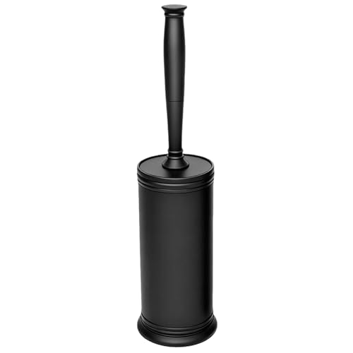 AONEZ Plastic Toilet Brush Toilet Brush and Holder Set with Long Handle Covered Holder and Hard Bristles Toilet Cleaner Brush for Bathroom and Toilet Cleaning