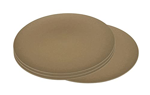 Zuperzozial Campinggeschirr Teller Flavour-It Plate 25,5 cm, toffee Brown (4er Pack) Bioplastic C-PLA