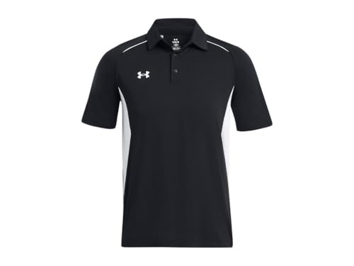 Image of Under Armour Mens Title Polo - Fast Drying MD Black-White
