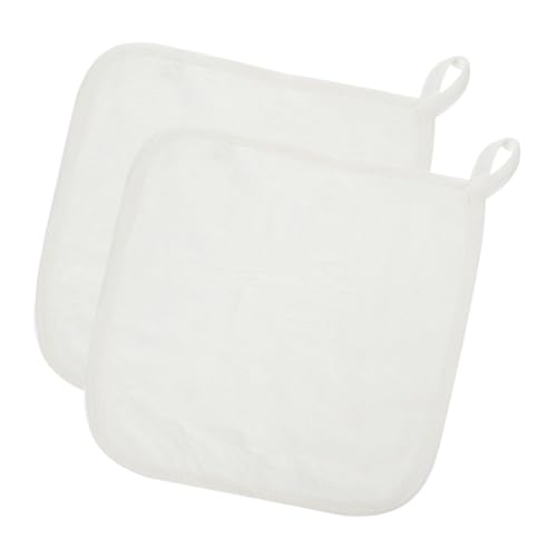 BIUDECO 2 Piezas Toallas Cuadradas para Suaves y Multiusos para Lavado Facial y Cuidado Infantil Absorbentes y Fáciles de Secar Blancas para Recién Nacidos