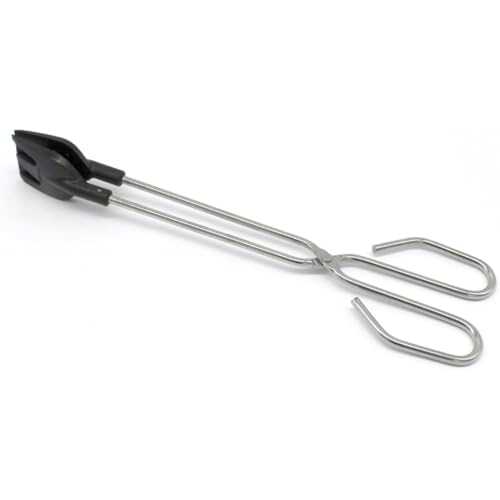 PARENCE.- Pinze da cucina da 30 cm - Manico in acciaio inox e punte in nylon resistente - Pinze multifunzione Utensile ideale per carni, pasta, insalate, barbecue