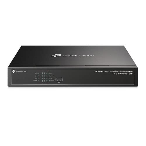 VIGI NVR1008H-8MP 8 K PoE+ Netzwerk-Videorekorder für CCTV-Kamerasysteme, 4K-HDMI-Videoausgang & 16MP Dekodierungskapazität, 24/7 kontinuierliche Aufnahme, Fernüberwachung CCTV Recorder