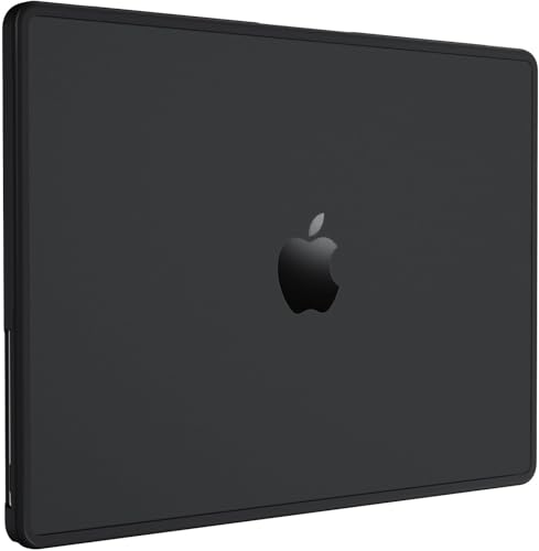 Image of BlueSwan Anti-Cracking Hard Shell Case Compatible with MacBook Air 15 inch M5 M4 M3 M2 2026-2023 A3448 A3241 A3114 A2941, Drop Protection Soft TPU Bumper PC Base for Air 15.3 inch, Frosted Black