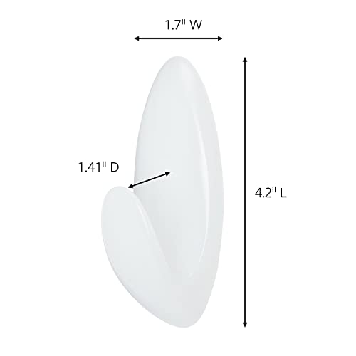 Image of Command Bath Large Towel Hook Value Pack, Total 6 Large Wall Hooks with 6 Water Resistant Strips, 2-Pack of 3 Hooks, Organize Damage-Free