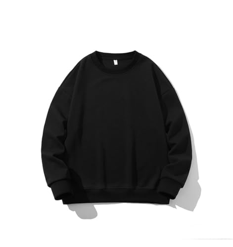 Sweatshirt Homme Ample et Confortable pour Éviter le Froid de Mi-Saison avec Style Noir Unie