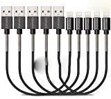 7 Inch Short Iphone Cord,Puridea Black [5 Pack] Short Iphone Charging Cable, Usb Certified Fast iPad Lightning Cable 1Ft For iPhone X 8 7 6S 6 Plus iPad 2 3 4 Mini, iPad Pro Air, iPod