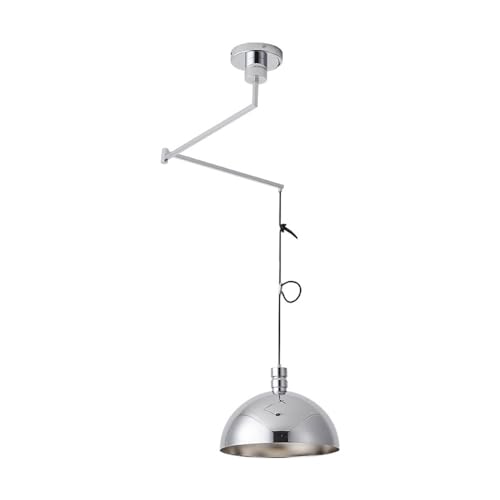 Suspension luminaire îlot cuisine avec bras articulé noir et douille E27 YangRy