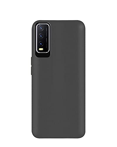 Image of Silicone Rubber Back Cover for Vivo V2037 / Vivo Y20G - Black