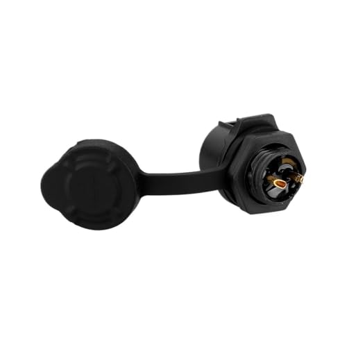 Conector M12 hembra industrial de 2 pines IP68 para soporte de panel 3