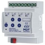 4251916130312 MDT EIB/KNX Schaltaktor 4-fach, 4TE, REG, 16A, 230VAC, C-Last, Standard, 140µF - AKS-0416.03