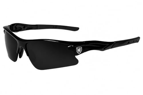 Image of Sports Sunglasses, Grey Lens /Black | Full-Coverage UV400 Protection, Hydrophobic Mirrored Lens, Lightweight Shatterproof Design, Mercury
