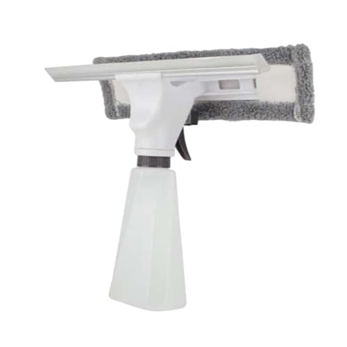 KiBcsLic Limpiador de Ventanas 3 en 1, Limpiacristales con Pulverización Eficiente Y Limpiacristales para Encimeras Y Azulejos, Blanco