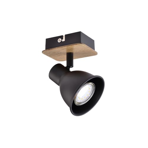 Foco de madera negro GU10, ideal para crear ambientes cálidos en tu salón 2