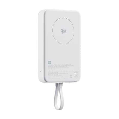 Image of Xiaomi 10000mAh 45W Power Bank | Wired 45W & Qi 2.2 25W Wireless Charging | Built-in USB-C Cable | PD & PPS | 13N Magnetic Alignment | Ultra-Compact | for iPhone, Android (White)