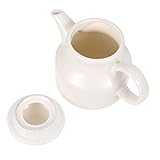 NIYANGLE Keramik Saucier mit Deckel und Henkel Weißer Soßenkännchen Behälter für Gravy Sauce und Milch Hitzebeständig Tropffreier Ausgießer Eleganter Restaurant Condiment Cup für Tischdeko