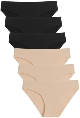 Caterlove Women's Seamless Underwear No Show Panties 6 Pack
