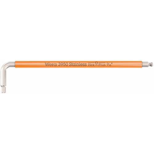 Wera 3950 SPKL Stainless Steel Multicolour Hex Key Imperial 3/16