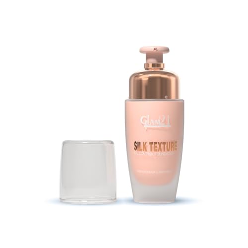 Image of Glam21 Silk Foundation-Lightweight Hydrating Oil-free Formula for Long-lasting Makeup | Balance Skin pH Level | SPF35 UV Protection | Suitable for All Skin Type| 50gm, Beige
