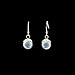 Blue Glowing Sand Glow in the Dark Luminous Glass Ball 925 Sterling Silver Drop Dangle Earrings for Women Handmade