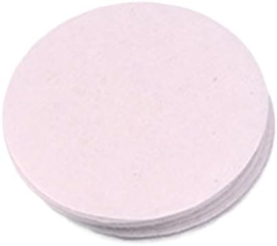 Luwecf 10 Pieces Non Woven Sheets Handmade Brooch Crafting Pads Circles Ornament Accessories for DIY Patchwork Sewing Suitable for Costume, 5cm White — view 5