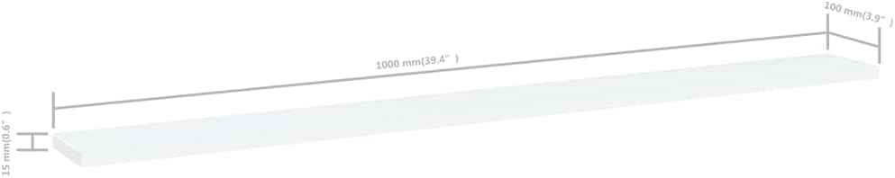 vidaXL Set of 8 White Bookshelf Boards in Engineered Wood- Simple, Easy-to-Clean, and Perfect for Extra Storage