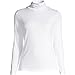 Lands' End Womens Long Sleeve Shaped Supima Cotton Turtleneck White Regular Medium
