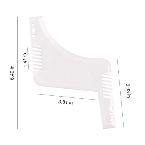 Image of Fully Beard Shaper Tool for Men Beard Comb for Men and Boys Beard Symmetry Tool for Perfect Lines, Neckline and Jawline (Transparent)