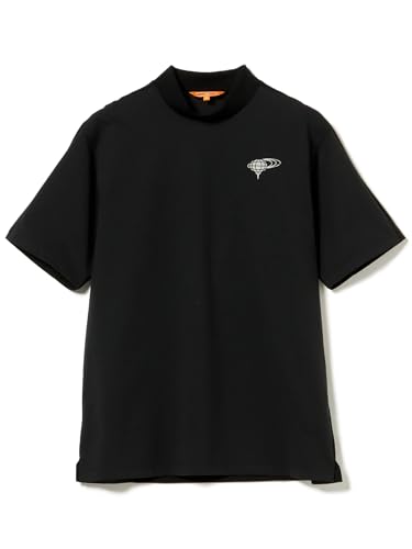[ビームスゴルフ] S/Sスウェット ORANGE LABEL ヨーク異素材切り替え ロゴモックネックシャツ メンズ BLACK M
