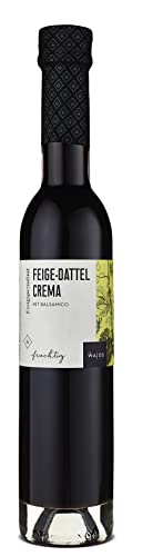 WAJOS Feige-Dattel Crema 250ml - Essigzubereitung (3% Säure), Balsamico Creme mit echter Feige und Dattel für ein fruchtiges Balsamico Salatdressing Cover