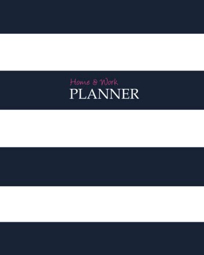Home & Work 8x10 Weekly Planner, Navy Stripes: ... 1956984194 Book Cover