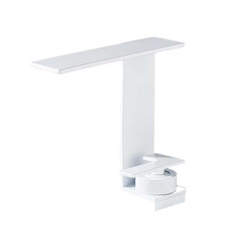 CZAOERXB Grifos de Lavabo en Cascada de latón Dorado, Grifo Mezclador para Lavabo de baño, Acabado Cromado, frío y Caliente, Blanco