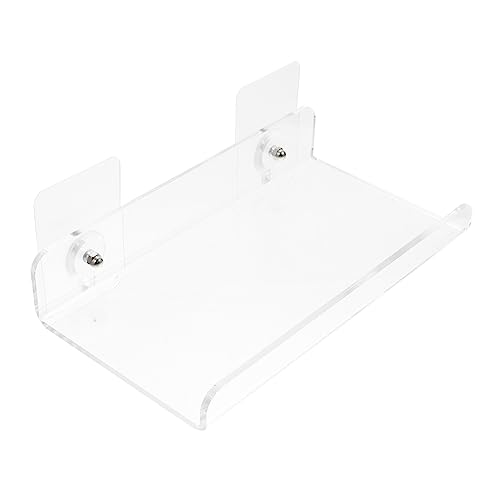 Uonlytech Acrylic Display Shelf for Albums Wall-Mounted Record Holder Versatile Storage for Books and Photos 24 Length Easy Installation for Home Decor
