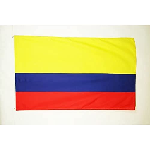 Image of AZ FLAG - Colombia Flag - 2x3 Ft - 100D Polyester Colombian Banner with Two Metal Grommets - Fade Resistant - Vivid Colors - 2' x 3' Feet - 90x60 Cm