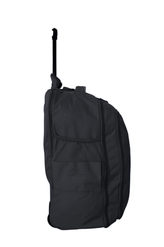Image of New Cabin Approved Lightweight Cabin Luggage, 50x35x20cm Carry On Suitcase with Wheels. The Perfect Size Cabin Suitcase for Ryanair, Easyjet, British Airways, Jet2 and More, 1 X Black - Design 2, M