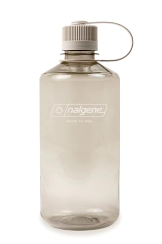 Nalgene Leak Proof Tritan BPA-Free Water Bottle – 32 oz Narrow Mouth – Made in the USA for Outdoor Use & Daily Hydration (Cotton)