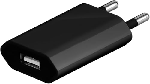 goobay 44950 USB Netzteil Adapter fĂĽr Steckdose - 1 A (5W) Kompaktes USB-Netzteil mit Schutzelektronik, Schwarz, 44949