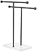 Amazon Basics Double-T Hand Towel Holder and Accessories Jewelry Stand, T-Shape, Bronze/White