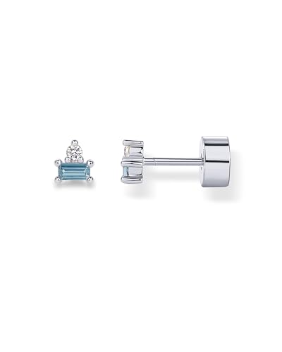 Image of PAVOI 14K Gold Plated Sterling Silver Posts Colored Birthstone Flatback Stud Earrings for Women - Gemstone Cubic Zirconia Screwback Earrings - Dainty Helix Cartilage Piercing Jewelry