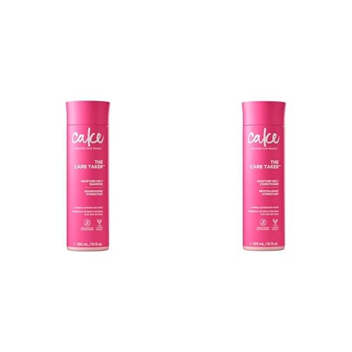 Cake Beauty Moisture Shampoo and Conditioner Set – Care Taker Moisturizing Shampoo (10 fl oz) + Care Taker Moisturizing Conditioner (10 fl oz / 295 ml) – Lightweight Hydration for Dry Hair