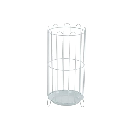 Porte-parapluies rond en métal noir pour entrée et bureau